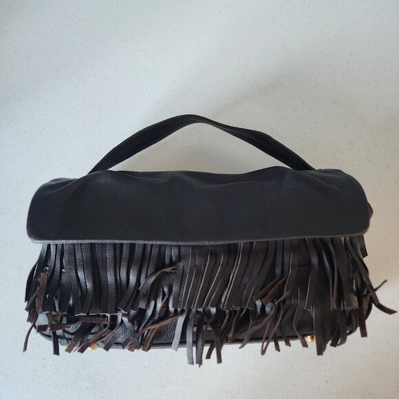 Furla Brown Fringe Bag "EUC" - Picture 13 of 16